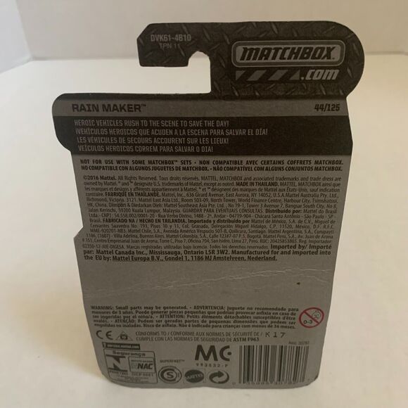 Matchbox Metal Cars Rain Maker, 02 Chevy, Speed Trapper, International Scout 4x4 - Picture 10 of 14
